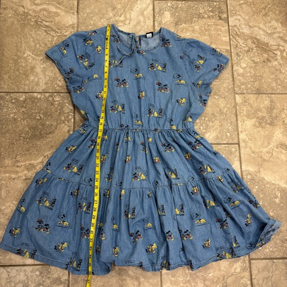 Disney Her Universe Mickey & Friends Chambray Dress Adults Blue Size XL - Picture 14 of 15
